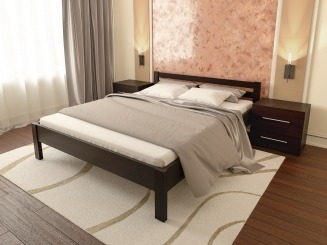 Ліжко двоспальне "Віола" (140x200 см) - меблі з дерева в дитячу та спальню від фабрики Venger