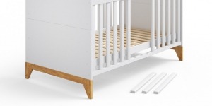 Ліжечко трансформер "Міла" БІЛИЙ - меблі з дерева в дитячу та спальню від фабрики Venger