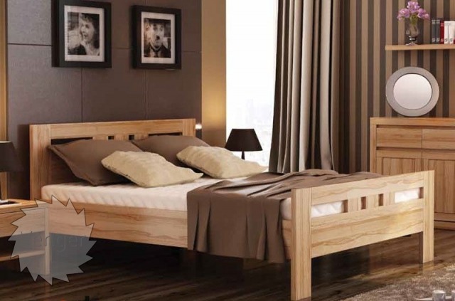 Ліжко двоспальне"Соната"(1200*2000) - меблі з дерева в дитячу та спальню від фабрики Venger