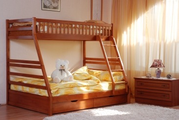 Ліжко двоярусне "Юлія" - меблі з дерева в дитячу та спальню від фабрики Venger